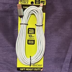 Unbranded 10 Foot 2.4 Amp Nylon Braided Micro USB Rapid Charge Cable- Blue